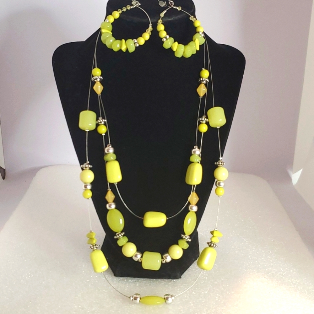 Chico's Necklace and Earrings Set